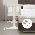 Patut co-sleeper, Lionelo, Pari, Multifunctional, Cu leganare, Reglabil in 6 pozitii pe inaltime, Saltea cu densitate T25, Geanta transport, 84x48x70-80 cm, Bej