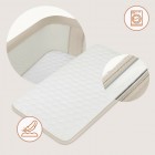 Patut co-sleeper, Lionelo, Pari, Multifunctional, Cu leganare, Reglabil in 6 pozitii pe inaltime, Saltea cu densitate T25, Geanta transport, 84x48x70-80 cm, Bej