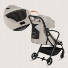 Carucior sport, Lionelo, Agia, 7.3 kg, Ultracompact, Pliere rapida cu o mana, Suport pentru biberon inclus, Sezutul lat si confortabil, 6-48 luni, Sustine 22 kg, Bej