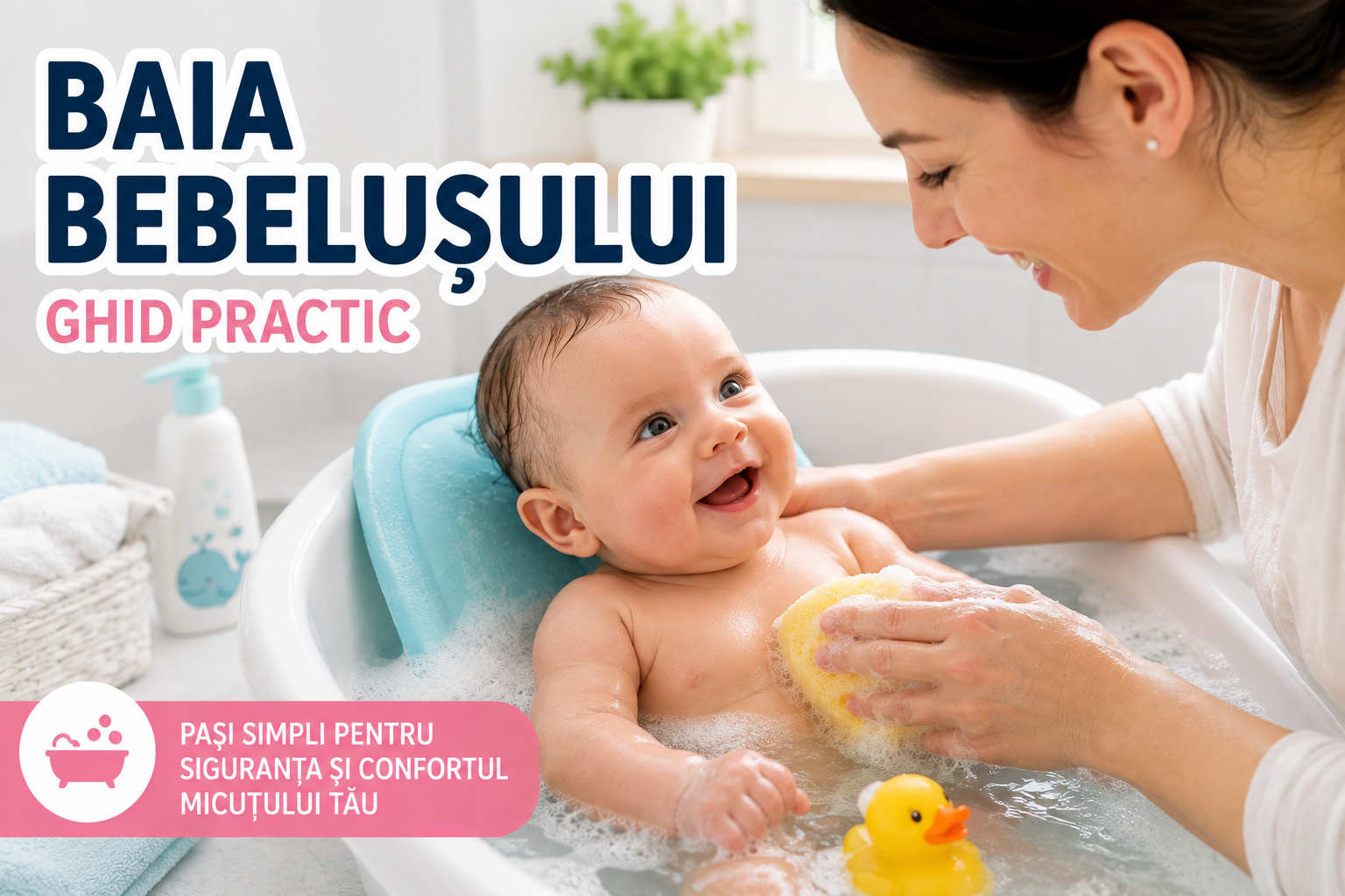 Baia bebelușului, pas cu pas: ghid practic pentru primele luni